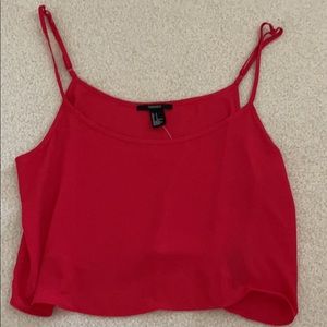 Red crop top